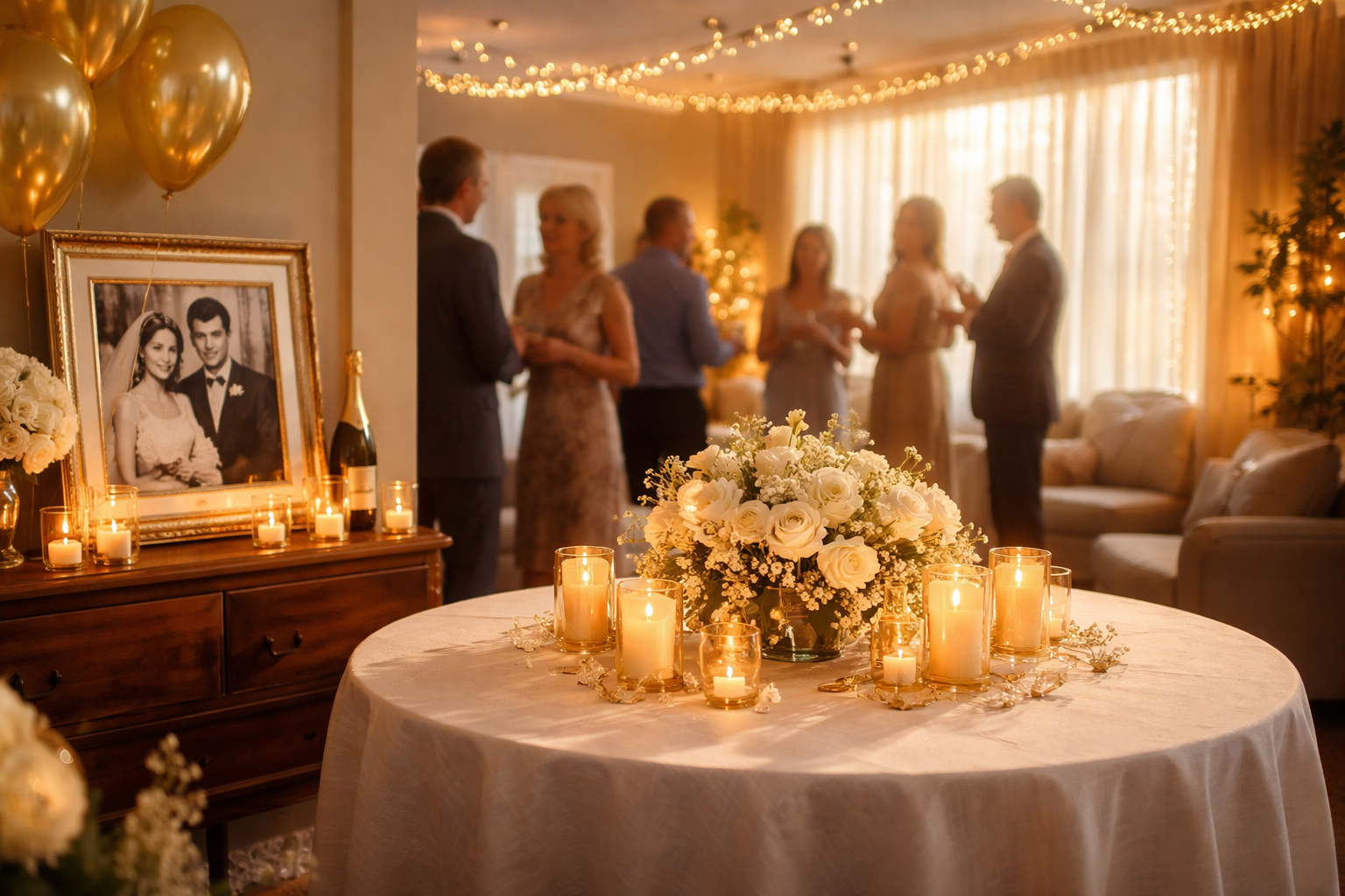 How to Plan a Stunning 50th Anniversary Celebration Party at Home (Without the Stress)