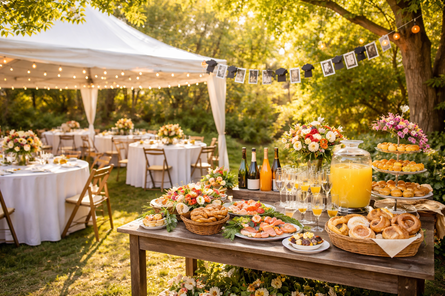 How to Plan an Outdoor Spring Graduation Brunch Party That Guests Will Actually Love